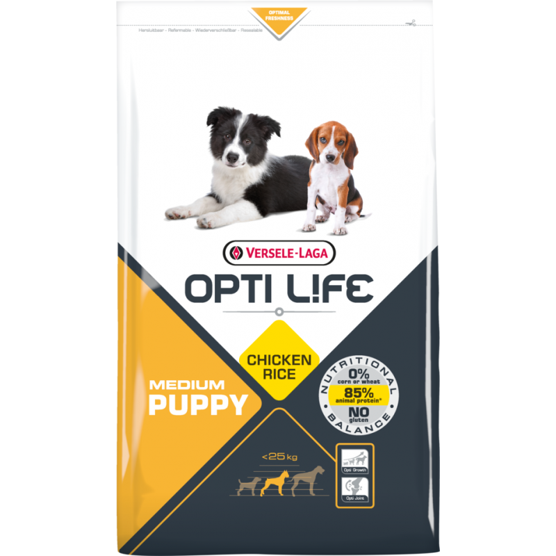 Versele-Laga Opti Life Dog Puppy Medium Chicken&Rice 2.5kg