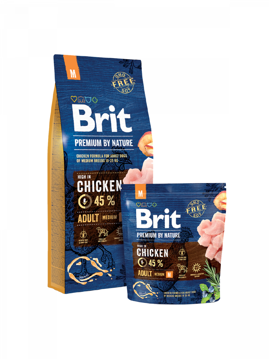 Brit Premium by Nature Dog Adult Medium Chicken 15KG