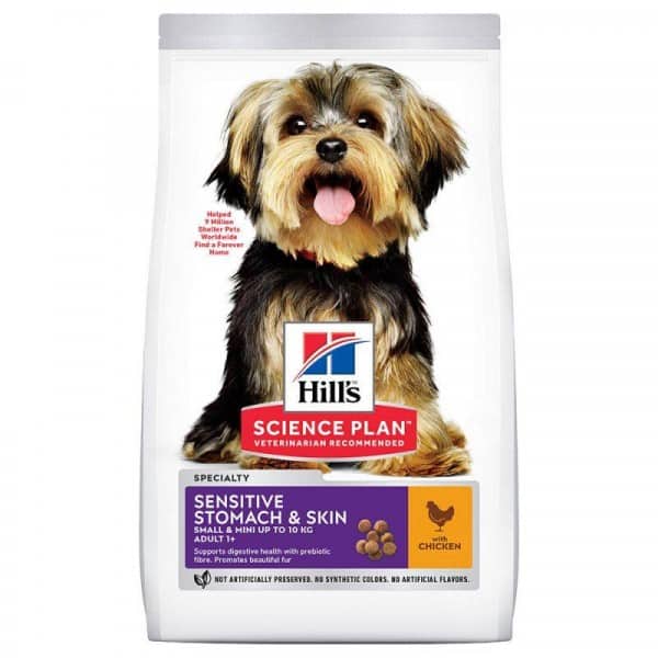 Hills Dog Adult Small&Mini Sensitive Skin&Stomach Piletina 1.5KG
