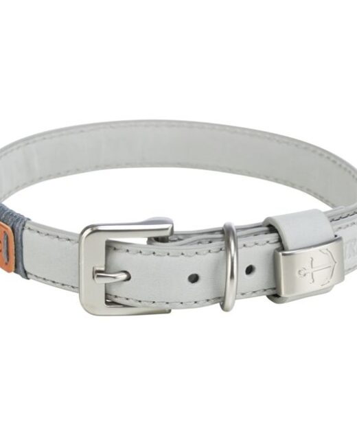 Trixie Dog Be Nordic kožna ogrlica L/XL 50-56cm svetlo siva