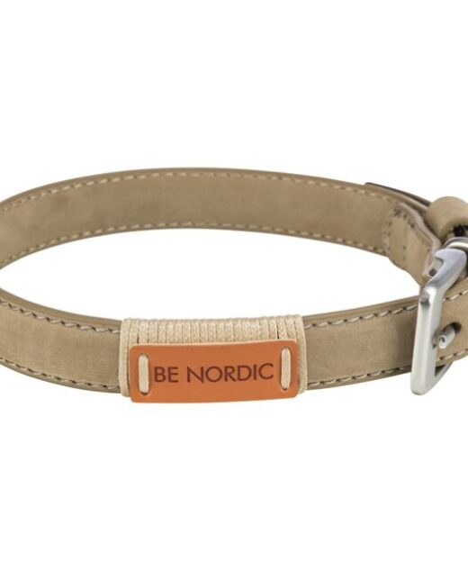 Trixie Dog Be Nordic kožna ogrlica L 50-56cm bež